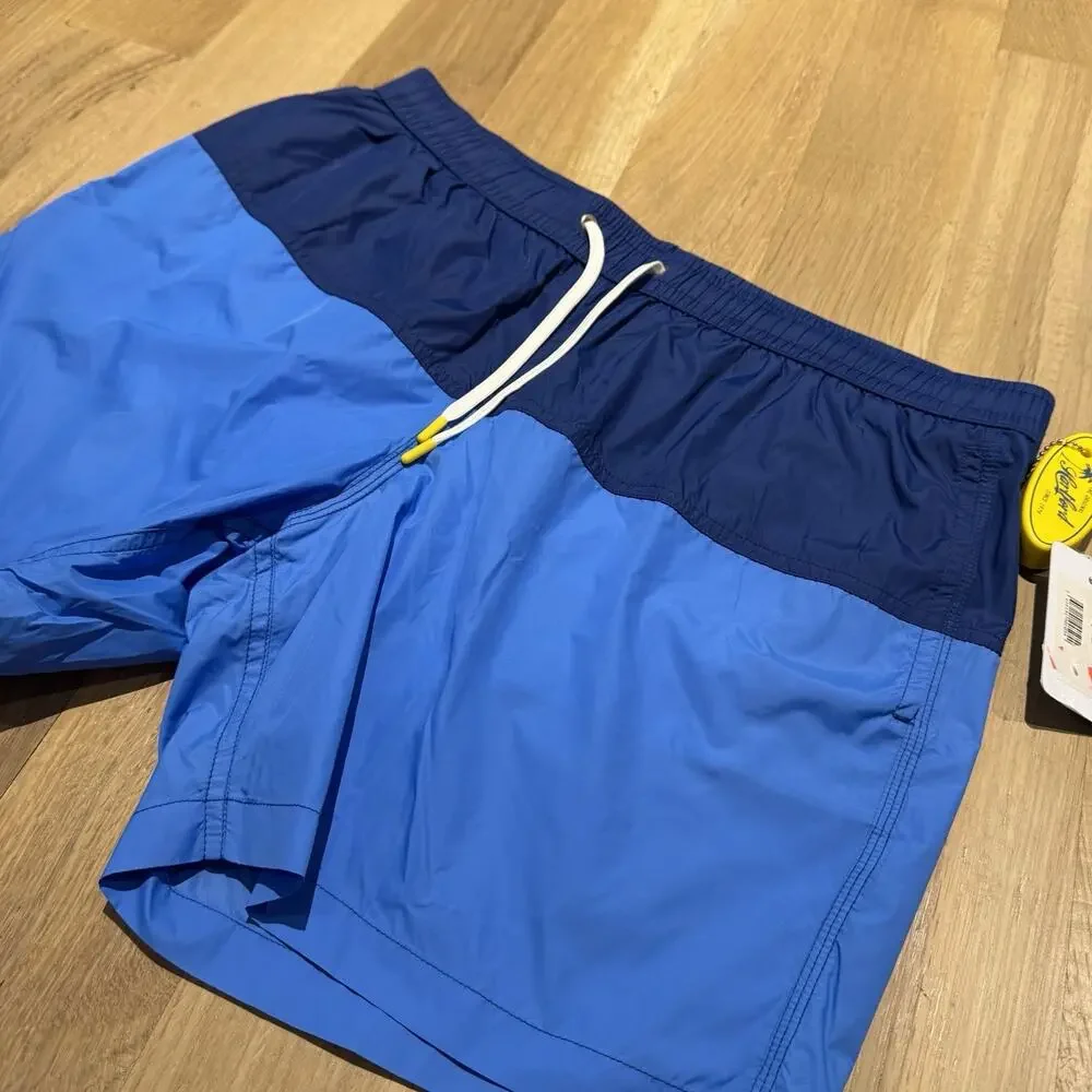 Hartford Men’s Swim Shorts Trunks Mesh Lined 6” Inseam Blue Bicolor Size XXL NWT